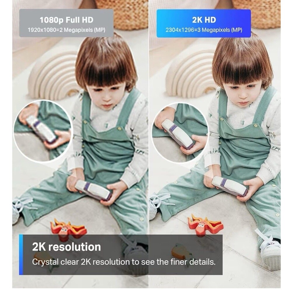 Tapo 2K Security Camera for Baby Monitor, Dog Camera w/Motion Detection - Picture 4 of 7